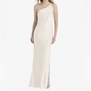 Social Bridesmaids One-Shoulder Ivory Dress Gown